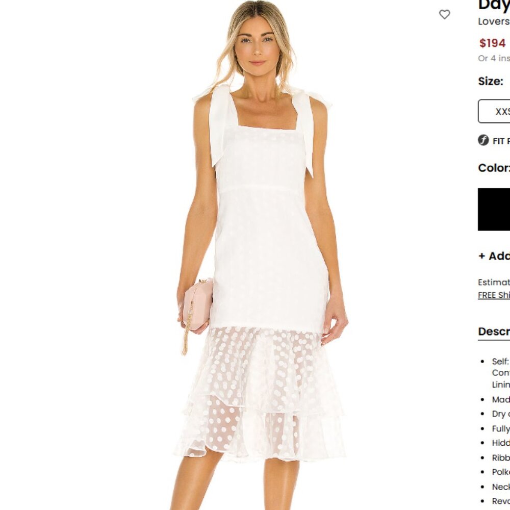 Revolve Day Keeper Midi Dress White